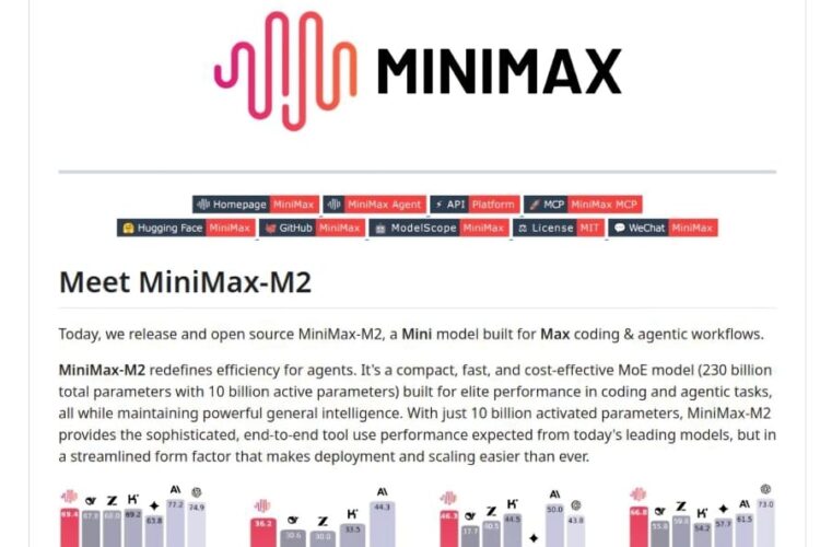 جيل جديد من نماذج الذكاء الاصطناعي للبرمجة: MiniMax-M2